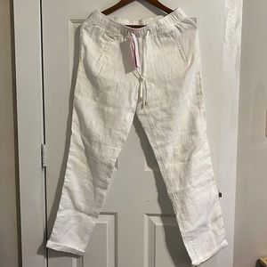 Lilly Pulitzer Taron Linen Pant in Resort White